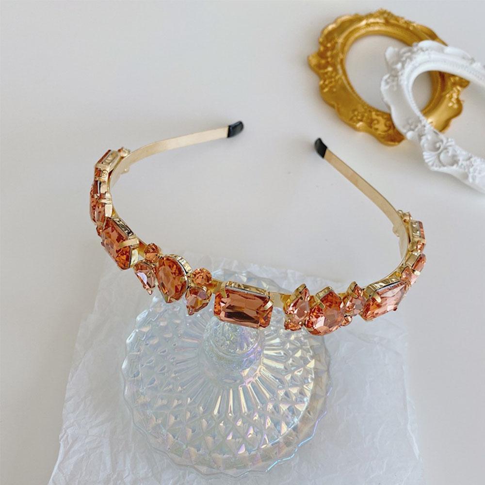 Women Thin Side Luxury Zinc Zinc Alloy Rhinestone Headbands Hair Accessories Crystal Hairband Headwear