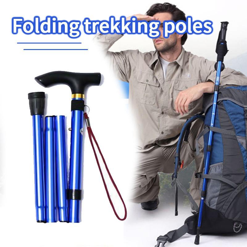 Regulowana Laska 2-sekcyjna Stabilna Antypoślizgowa Kula dla Starszych Wspinaczka Górska Laska Turystyczna