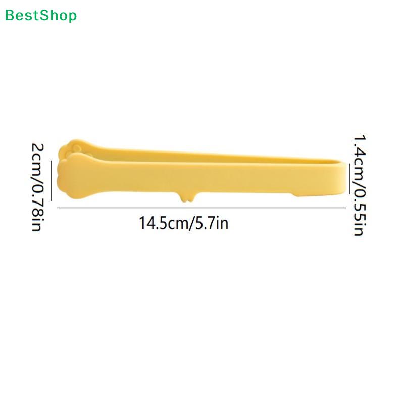 Cat Paw Shape Silicone Mini Snack Food Tongs Non-slip Handles BBQ Bread Clip Kitchen Accessories