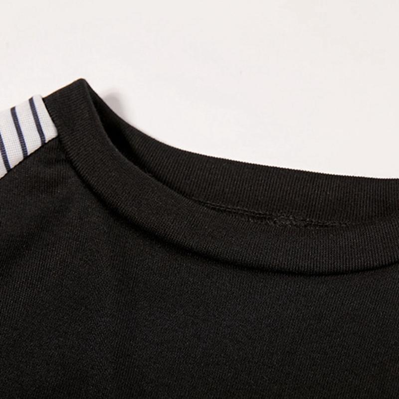 Women's Color-Blocked Stripes Round Neck Casual Long Sleeve Sweatshirt Autumn Outwear