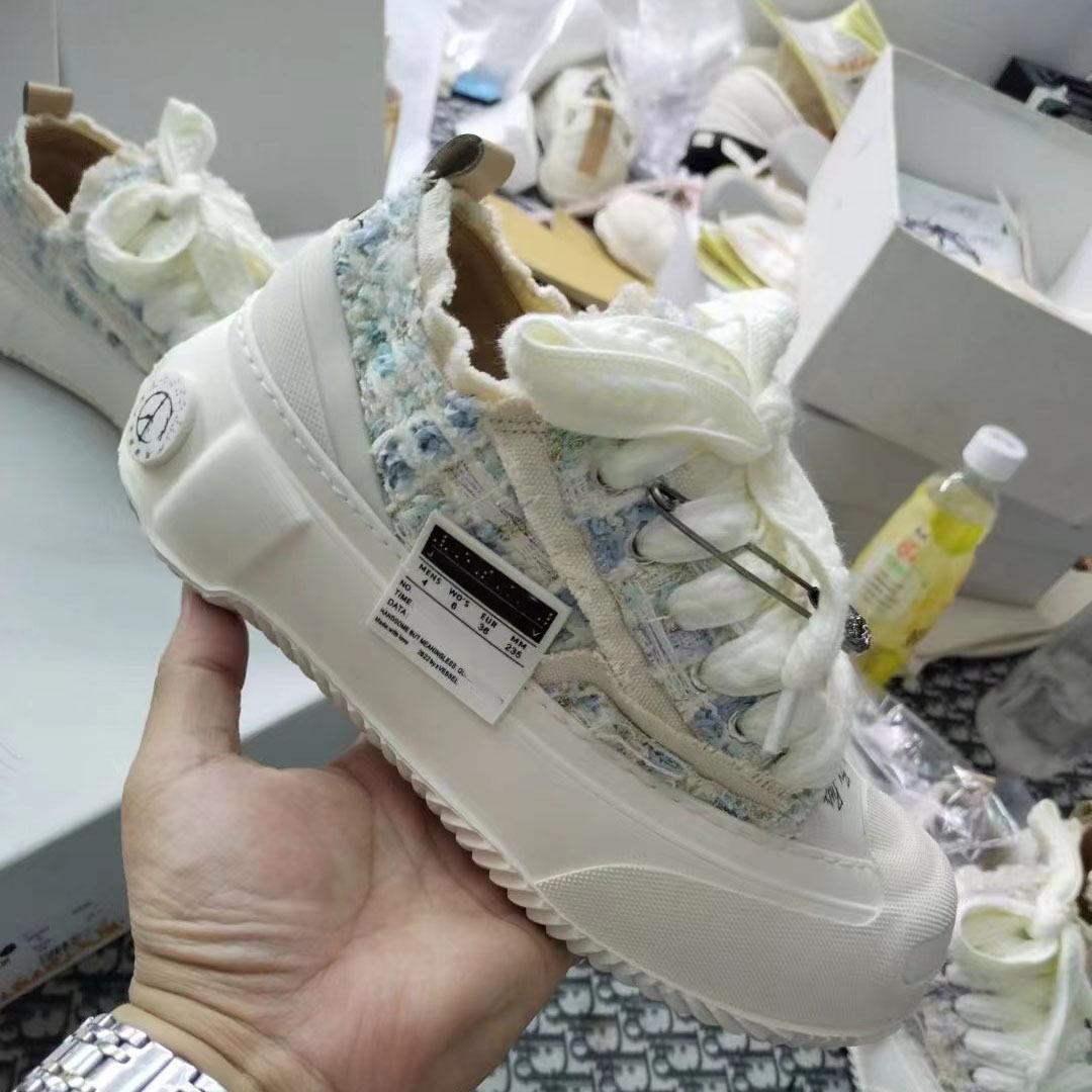 

Wu Jianhao color-changing big head shoes 2024 new muffin sole lace-up couple color matching third-generation beggar shoes 44