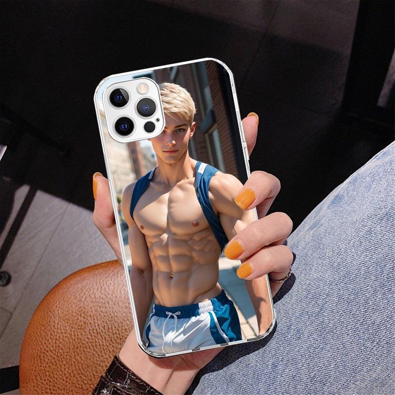 Sexy Muscle Man Gay Fitness Phnoe Case for Iphone 17 Air 16 16E 11 12 13 Mini 14 Plus 15 Pro Max 7 8 + SE 2020 Phone Cover Coque