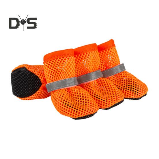 

4 шт. обувь для собак, дышащая обувь для домашних животных, уличные пинетки для собак, летние, популярные, защита для лап собак, для прогулок, бега, бега S оранжевый