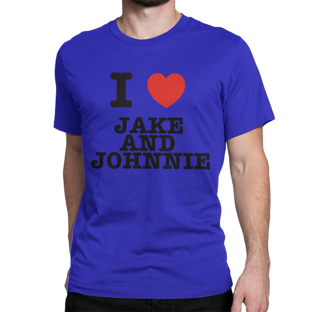 I Love Jake And Johnnie T Shirts Men Women's Cotton Vintage T-Shirts O Neck Tee Shirt Short Sleeve Clothes Printed