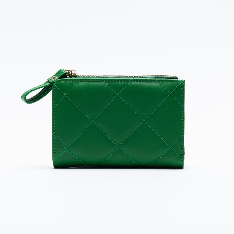 Women's Multifunctional Large Capacity Wallet - Solid Color, Small Diamond Design, Multi-Color Card Holder & Coin Purse for Autumn/Winter