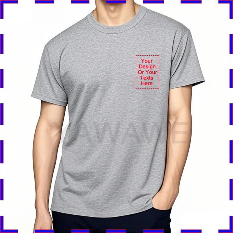 Man t shirt Tailor-made Adult Your Text Here Cotton Tshirt Fashion Hip-hop Casual Tee Adult Your Text Here Quick Dry T Shirt