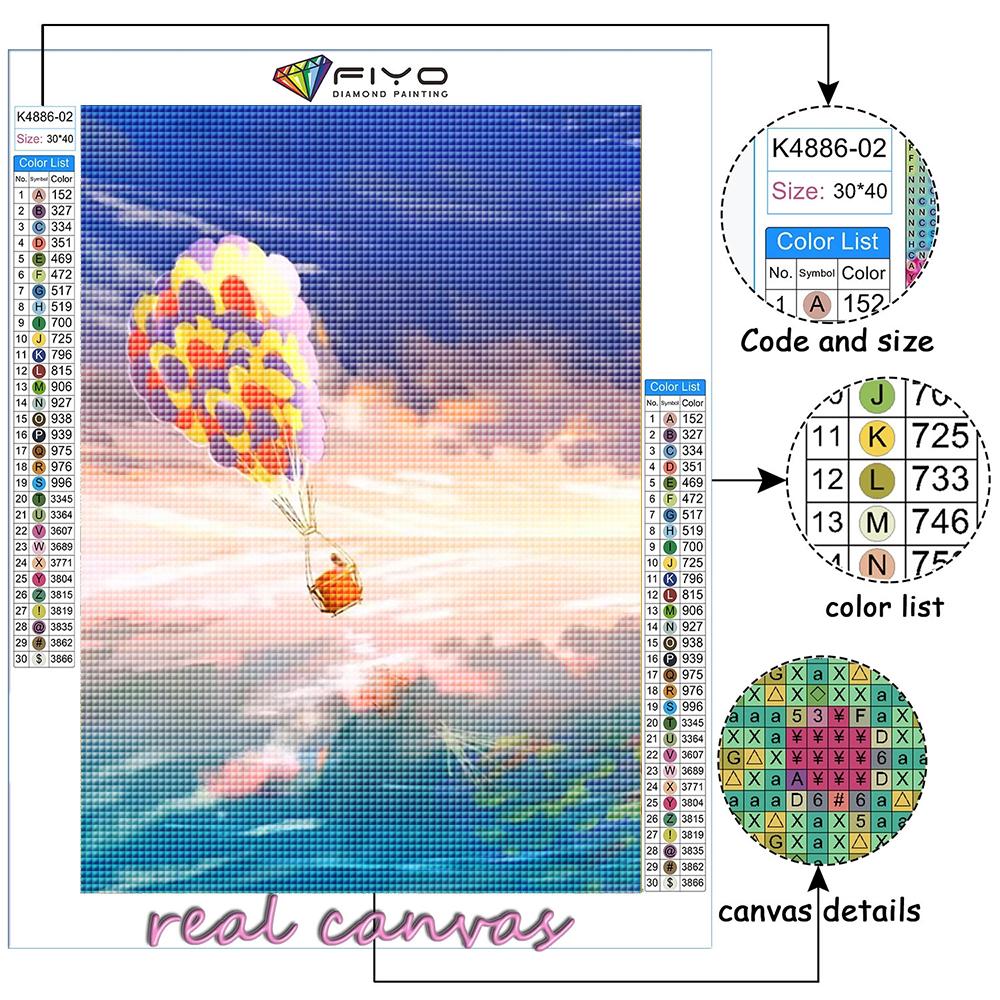 5D Diy Diamond Painting Hot Air Balloon Cross Stitch Full Diamond Embroidery Mosaic