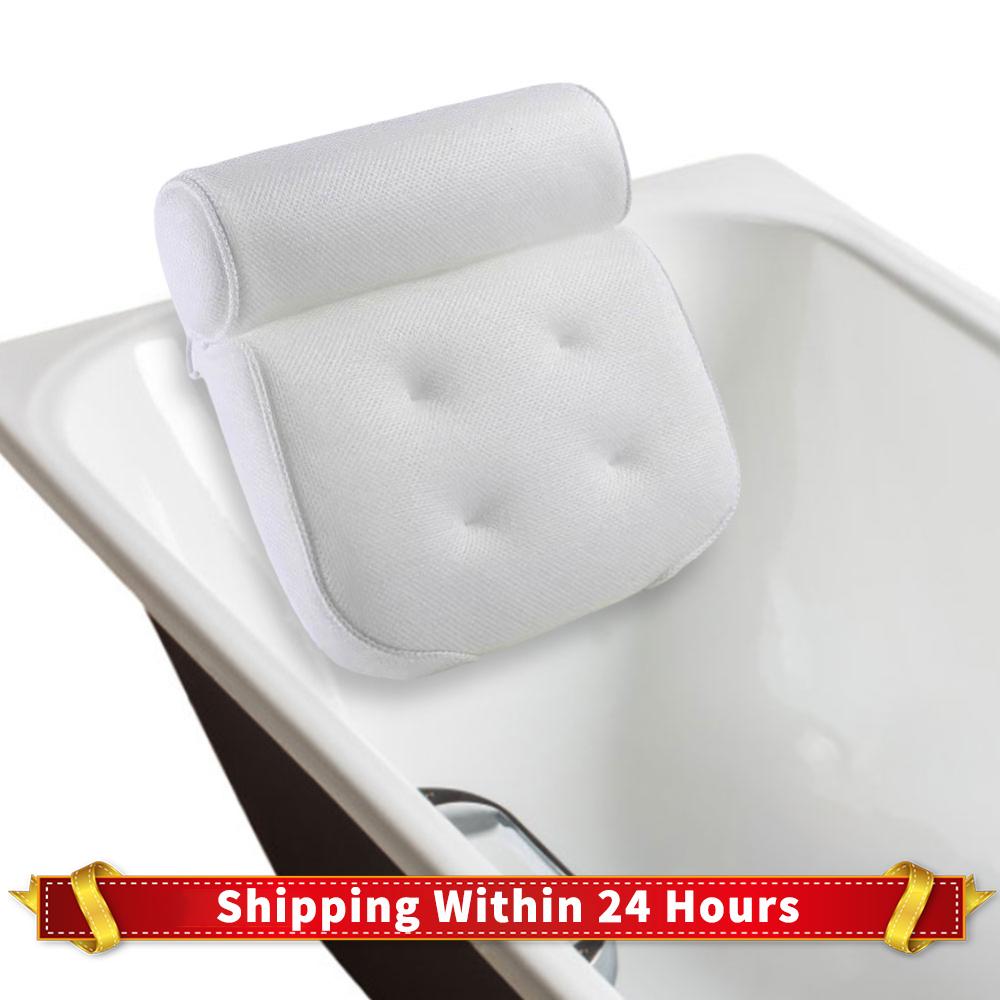Badewannenkissen Badekissen mit Anti-Rutsch-Saugnäpfen Badewannen-Kopfstütze stützt Kopf, Rücken, Nacken, Spa-Kissen, Badewannen-Zubehör