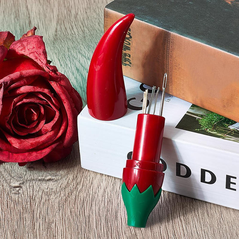 Lovely Cartoon Design Sewing Needles Storage Case Container for Home Use Tailor Needle Case Storage Holder Chili pepper shape