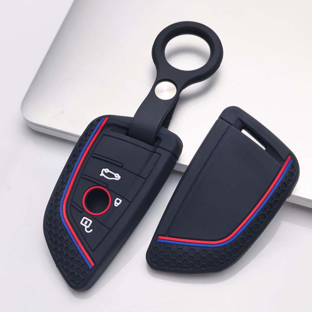 Silicone Car Key Case Cover Compatible for BMW X1 X3 X4 X5 X6 X7 F15 F16 G20 G30 G01 G02 G05 G06 G07 1 2 3 4 5 6 7 Series