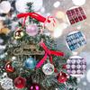 12pcs/set Christmas Pine Tree Ornament 6cm Christmas Tree Hanging Ball Pendant Red Green Gold Ball Ornaments New Year Decoration
