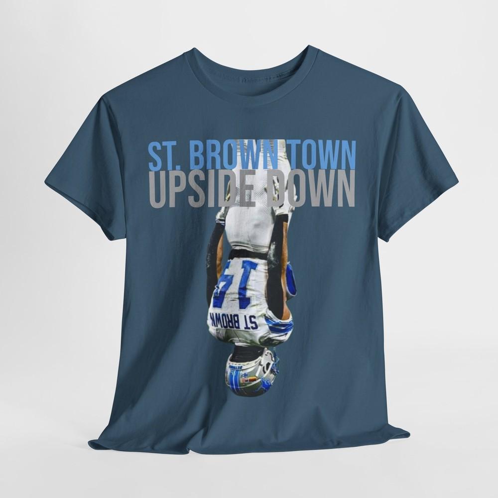Detroit Lions Amon Ra St Brown Upside Detriot Fan ASB Lions NFL T-Shirt Unisex T-Shirt S