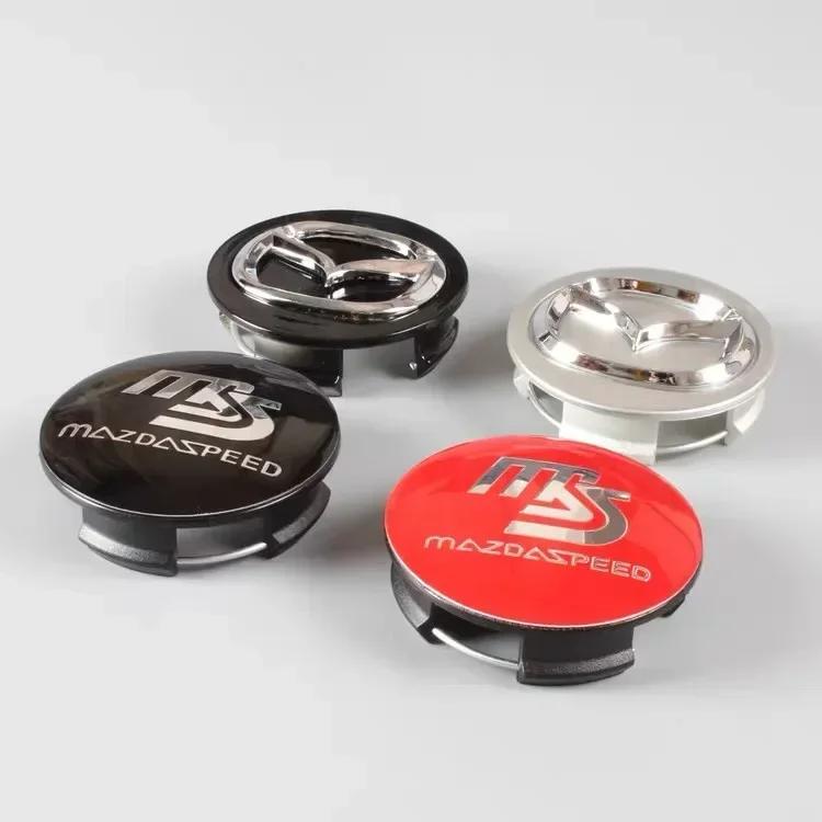 4 Peças Calota Central de Roda Emblema Tampa de Cubo Emblema Perna Longa 18MM 56MM DI53MM Novos modelos Para Mazda 3 Atenza Axela CX3 CX4 CX5 CX7