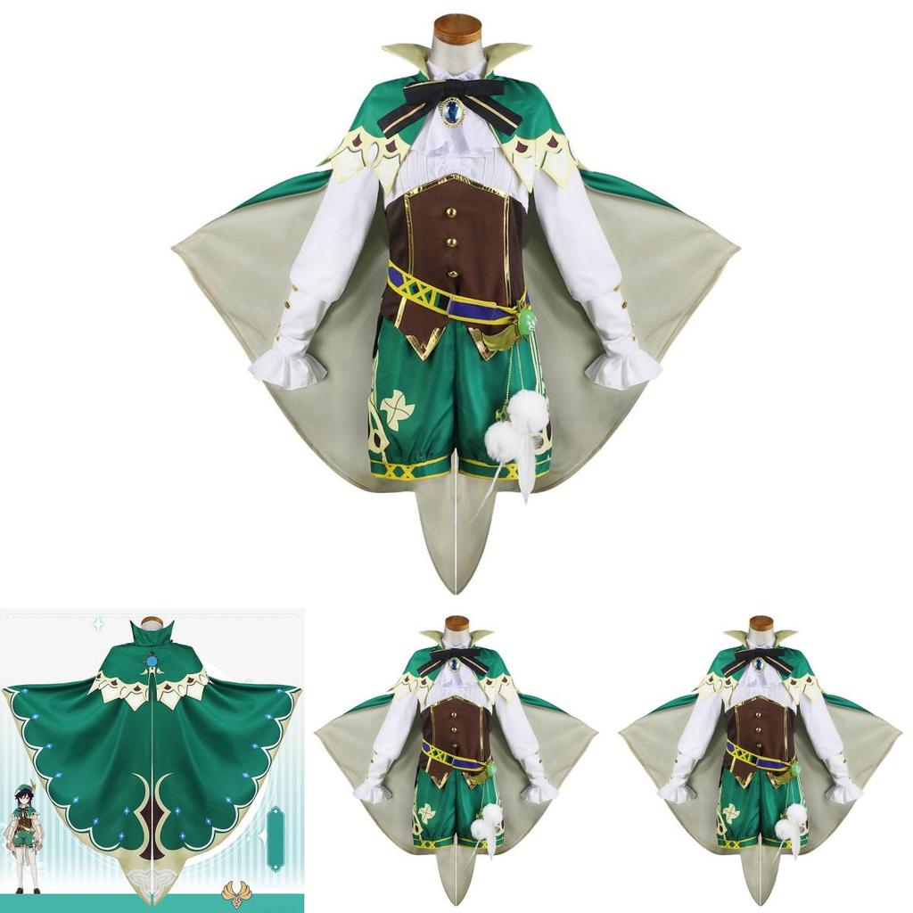 Elegantes Genshin Impact Venti Cosplay Komplettset Kostüm Ideal für erwachsene Frauen