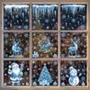 Santa Claus Christmas Tree Christmas Wall Sticker Christmas Static Window Stickers  Festive Decor