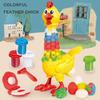 Colorful Feather Chicken Imitate Hens To Lay Eggs Toy Color Model Creative Mini Thinking Hen Diy Colored Exercise