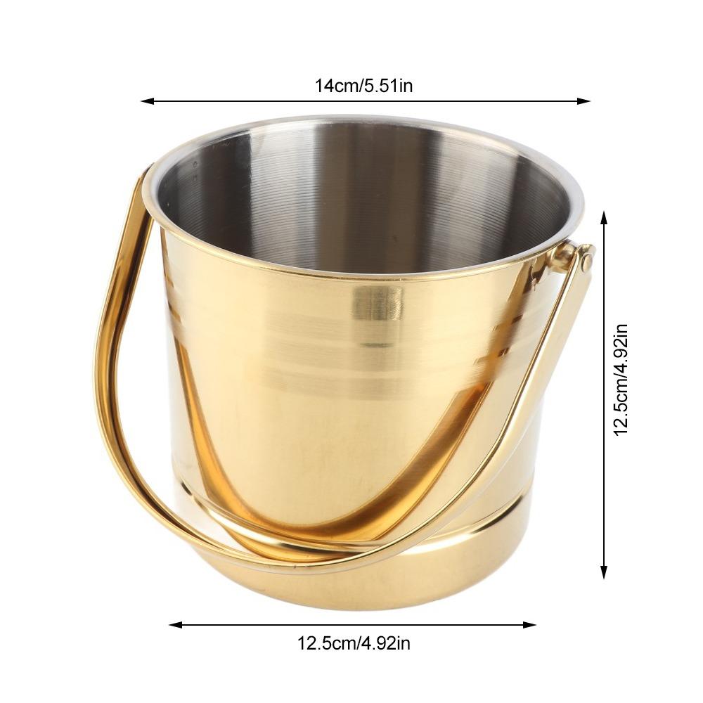 Thickened Ice Container 1.6L Professional Ice Bucket Premium Stainless Steel Ice Bucket Bar