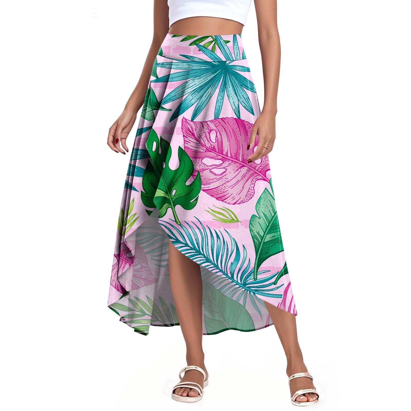 

Женская мода повседневная юбка-шорты с разрезом и оборками на высокой талии S розовый