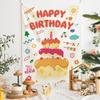 Newins Birthday Cake Velvet Wall Hanging for Dorm or Bedroom