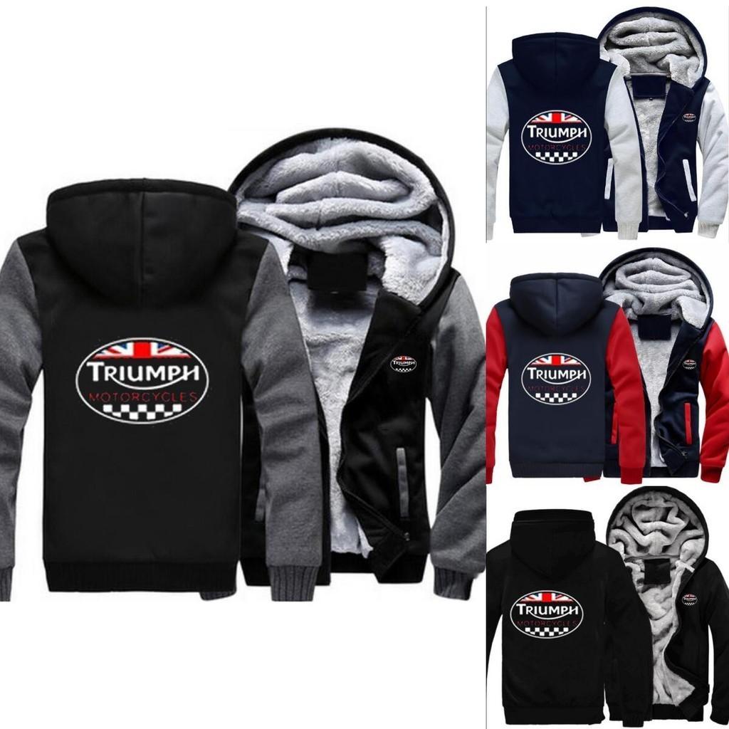 Sudaderas con Capucha Triumph Moda Cálida Chaqueta de Invierno Abrigo con Cremallera Gruesa Cárdigan