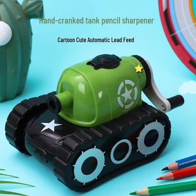 Durable Cartoon Hand-Crank Pencil Sharpener for Students and Kindergarten