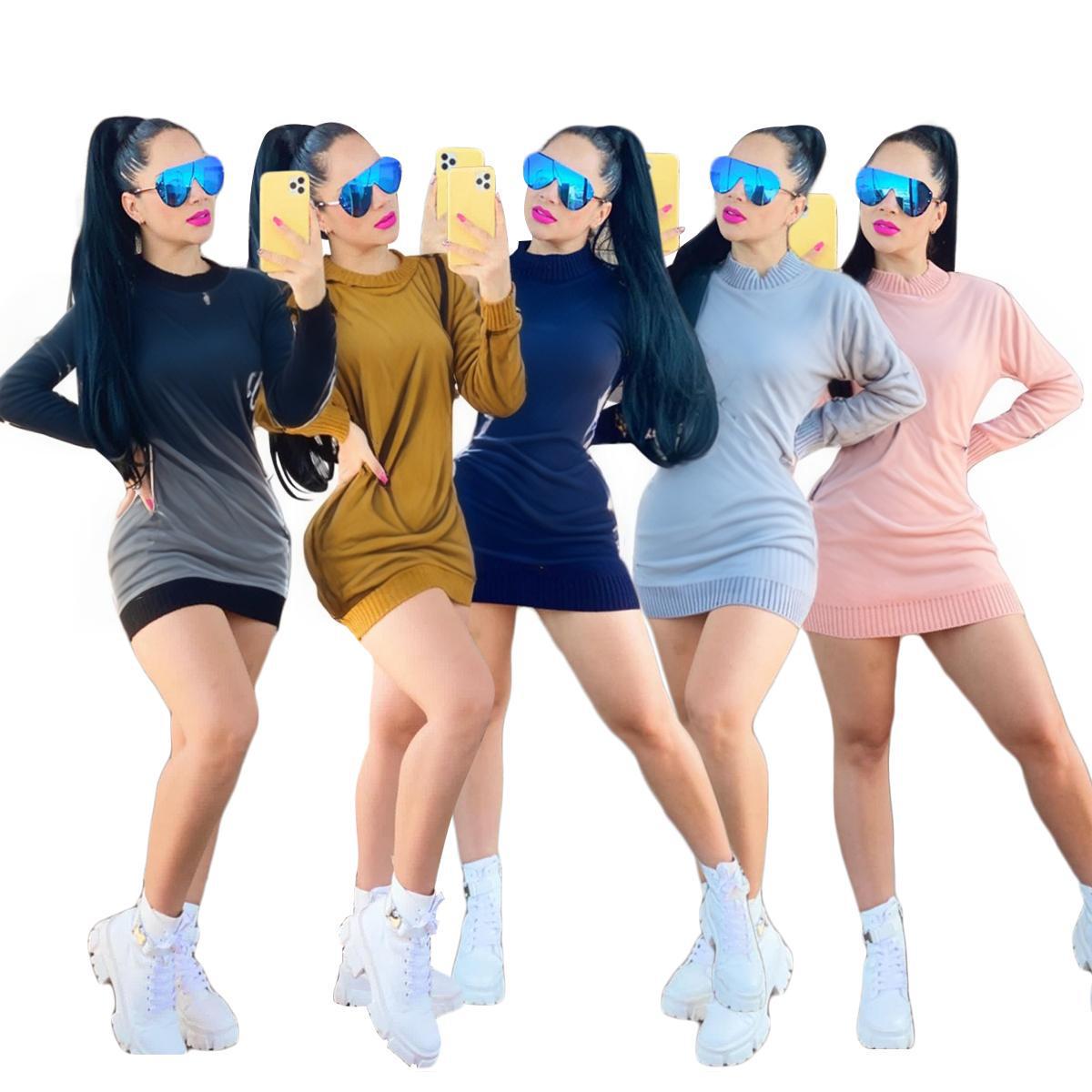 

M4001 Women s Autumn/Winter Sweater Dress - New Fashion European & American Style L