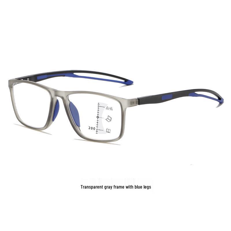 HD Multifocal Ultralight TR90 Reading Glasses: Anti-Slip, Anti-Blue Light, Sporty Design for Near & Far Vision