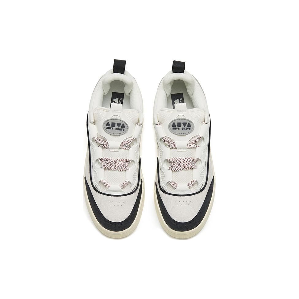 Anta Aojie Brotschuhe Rutschfest Verschleißfest Leicht Low-Top Skateschuhe Herren Sneaker Weiß Grau 112248053-7