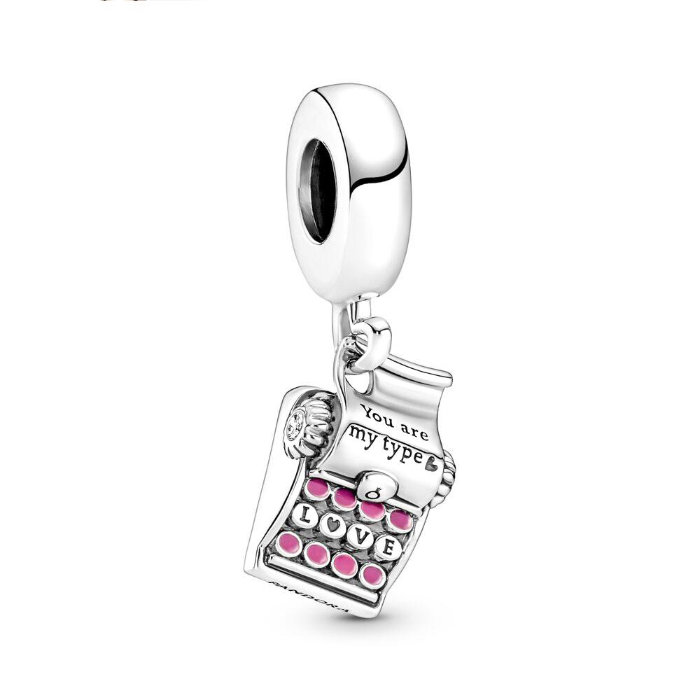 New  S925 Silver Camping Night Sky Heart Shape Pendants Fit For Couples Bracelet Nacklace Jewelry Gift DIY Making