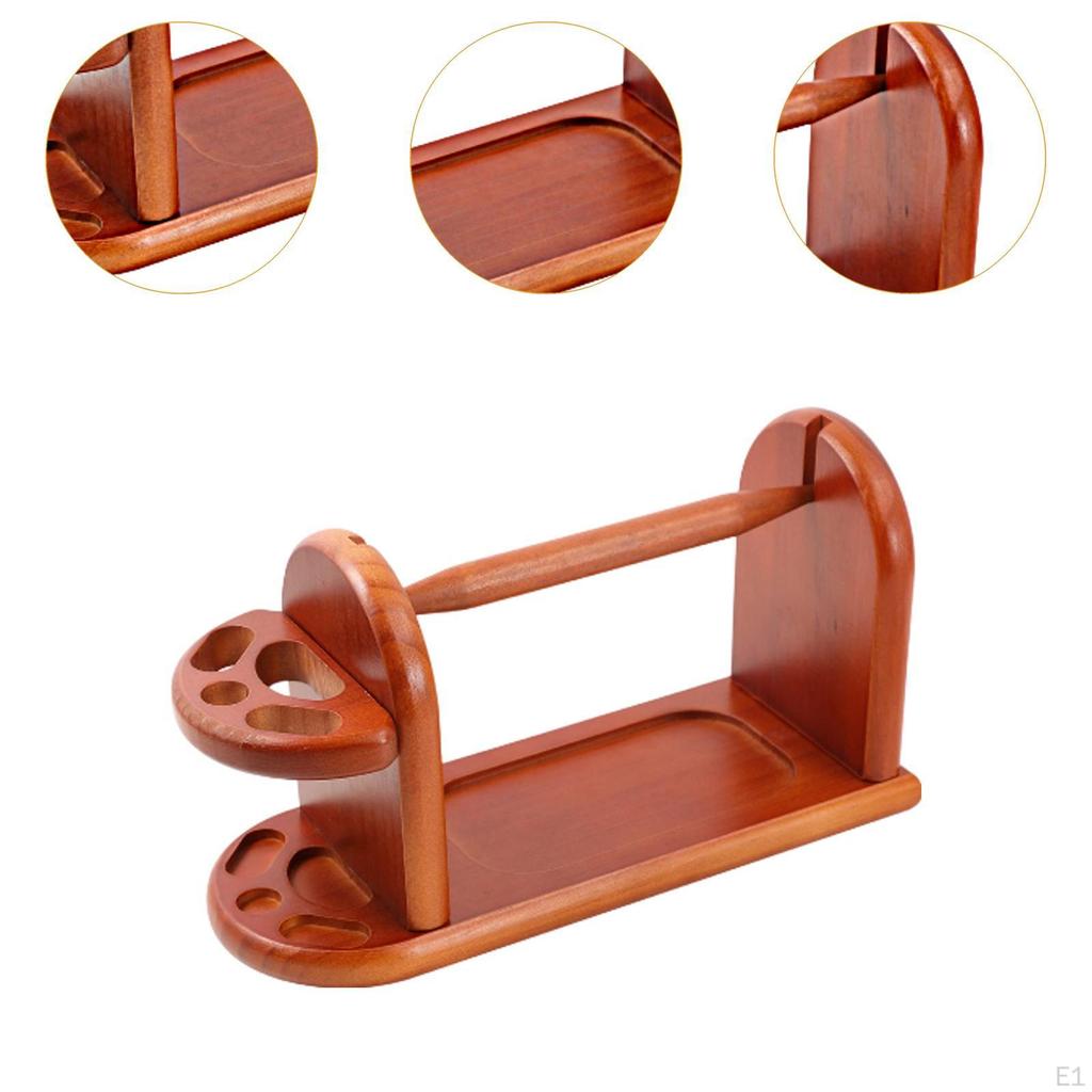 Dřevěný držák na klubíčka příze Šicí doplňky Stabilní Přenosný Úložný organizér Stojan na cívky pro pletení