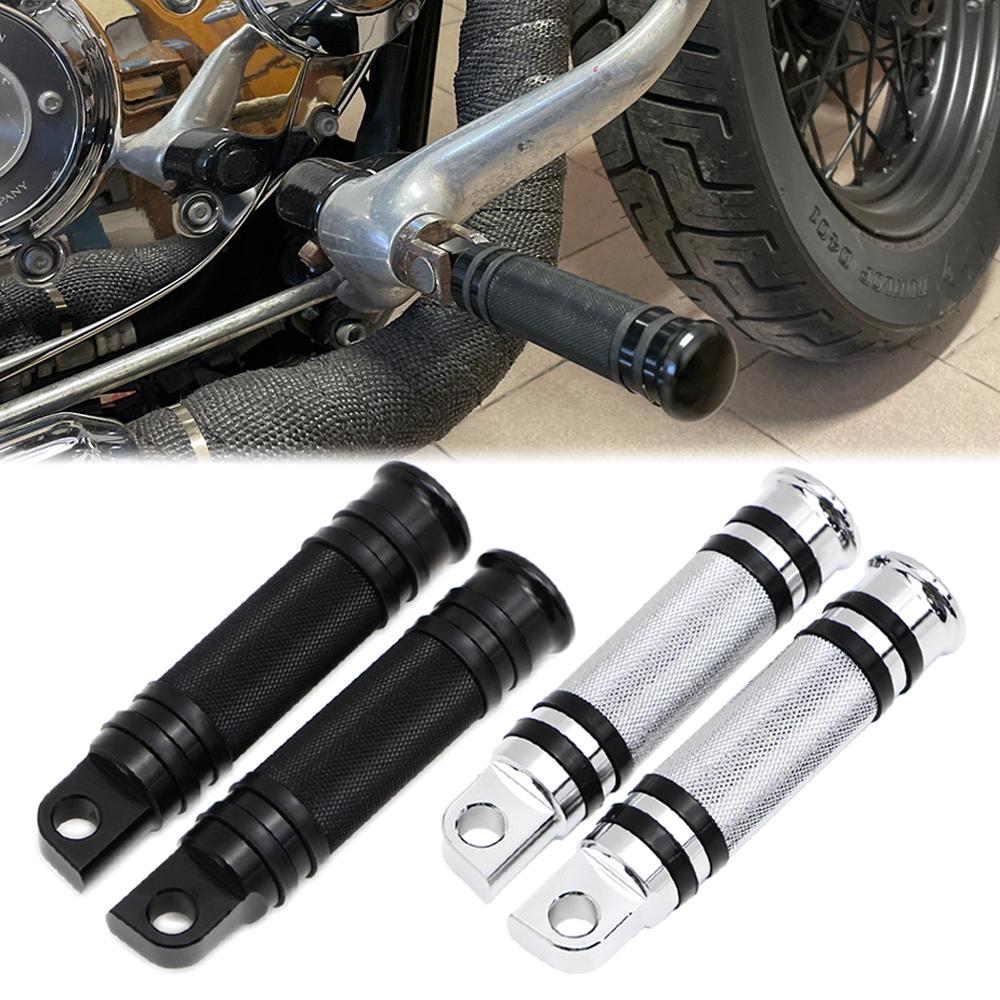 Chrome Male Mount Footpegs Foot Rest Set For Harley Softail Sportster Dyna Touring Models