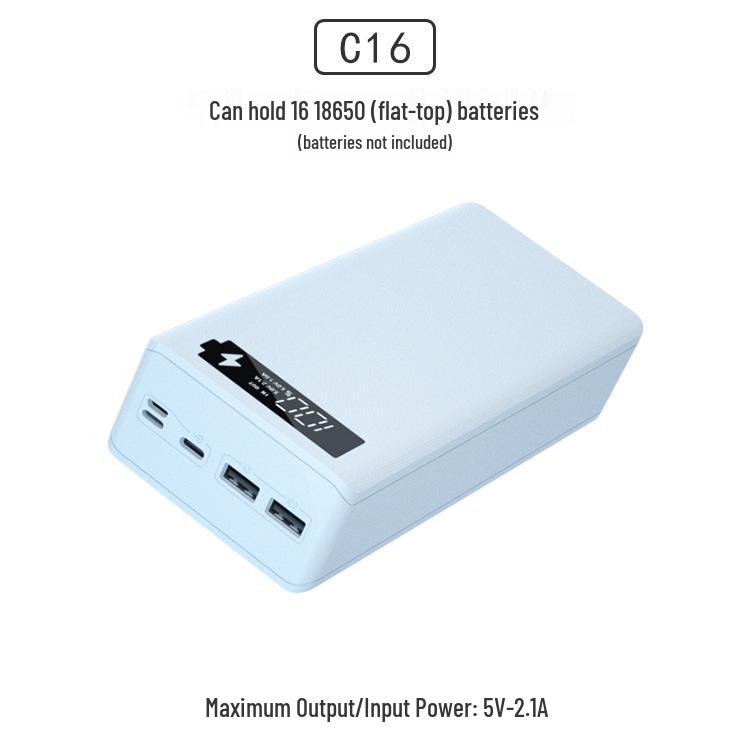 16-teiliges lötfreies 18650 DIY Powerbank-Gehäuse-Kit