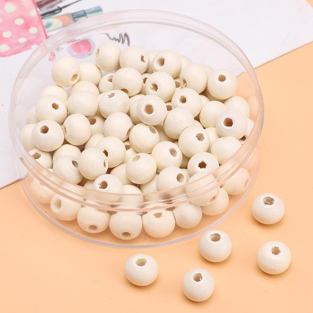 Perline di Legno Monocolore da 8mm per Gioielli Fai da Te: Rotondo, Verniciato a spruzzo, Perfetto per braccialetti, collane, ciondoli e perline.