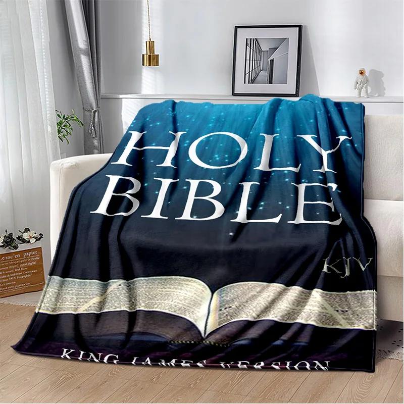 Holy Bible Cross Jesus Pray Soft Plush Blanket,Flannel Blanket Throw Blanket for Living Room Bedroom Bed Sofa Picnic Cover Kids