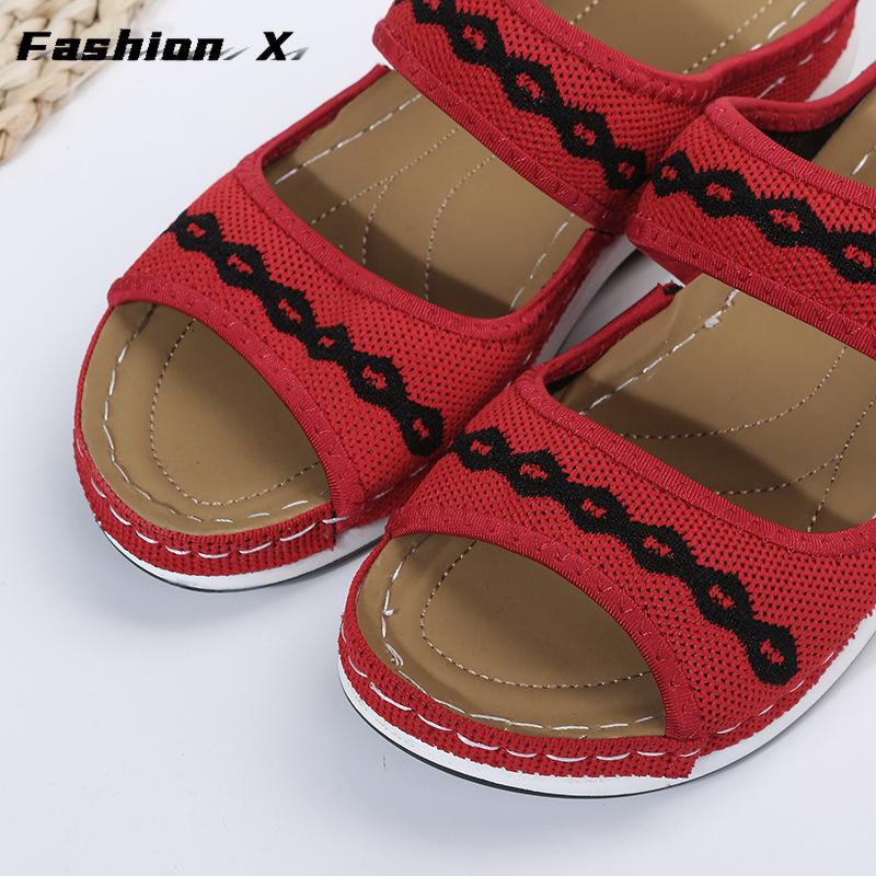 Women Sandals Breathable Mesh Summer Shoes For Women Low Heels Sandalias  Beach Slippers Sandals