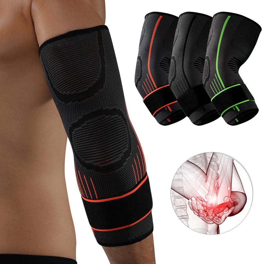 1 Piece Sports Elbow Guard Compression Sleeve Arm Elastic Support Sleeve for Golfers Basketball Tennis Weightlifting Tendon Guards LM