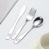 304 Stainless Steel Children's Dinosaur Cutlery Set: Knife, Fork, Spoon.
