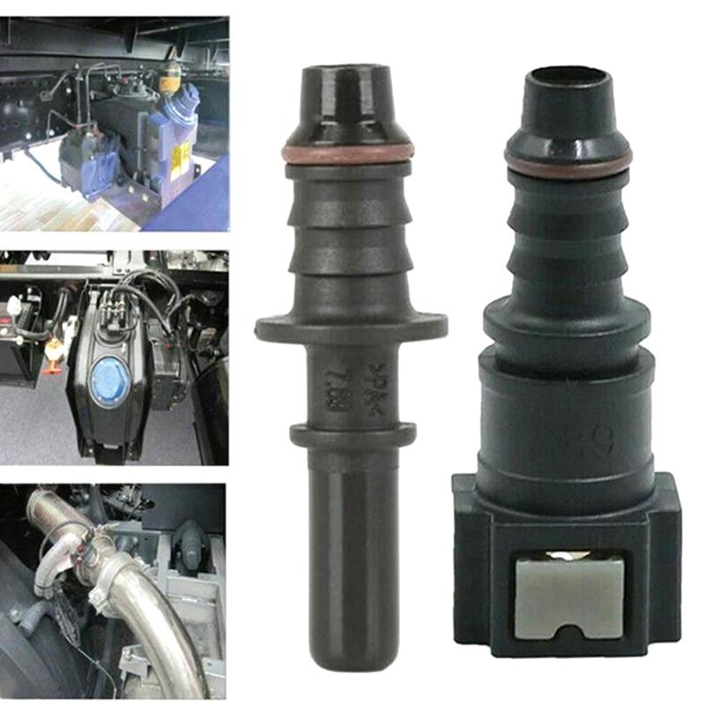 1 set Accoppiatore Tubo Flessibile Linea Carburante Auto 7,89 mm/ID6 Accoppiatore Tubo Connettore Rilascio Rapido Rilascio Accessori in Gomma Nylon