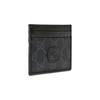 Gucci GG Supreme Logo Interlocking Double G Multi-Card Slot Canvas And Leather Card Holder Men Card Holder Dark-Gray Black 673002-92TCN-1000