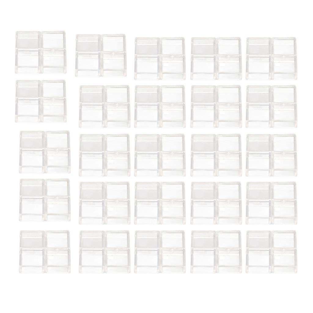 100dílná sada krytů hmatových spínačů, dotykových tlačítek, čtvercových, průhledných, ABS