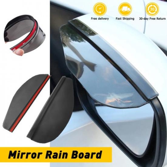 

Rear View Side Mirror Rain Board Eyebrow Guard Sun Visor Car Accessories Black
