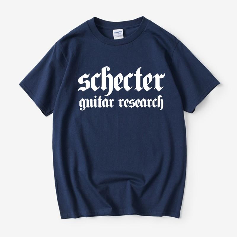 

2025 Schecter Electric Guitar Scott Cotton T-shirt Short Sleeve Rock Band Guitarist Practice Costume for Men Women High Quality 4XL