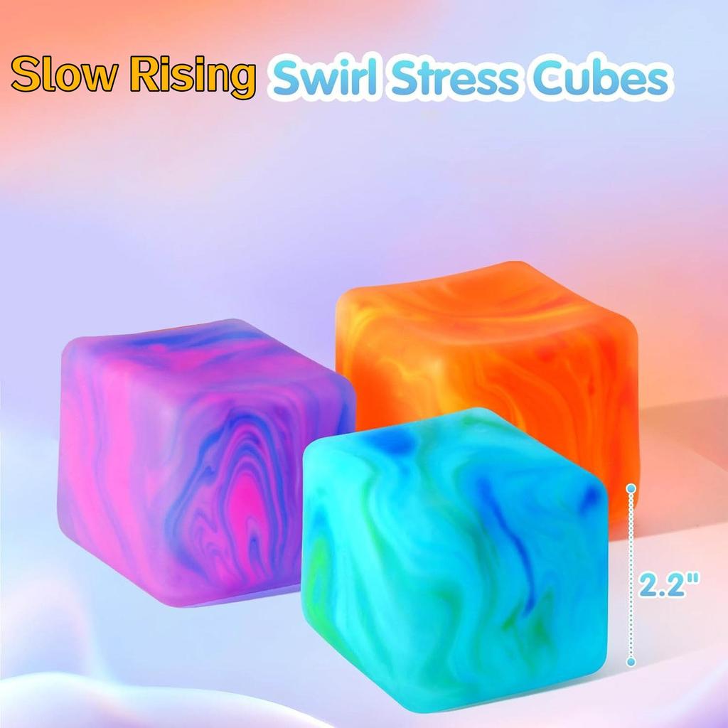 Cubo antistress Squishy Toys Fidget Squeeze Square per bambini e adulti, zucchero di malto a lenta risalita, giocattolo sensoriale per alleviare ansia, stress e ADHD