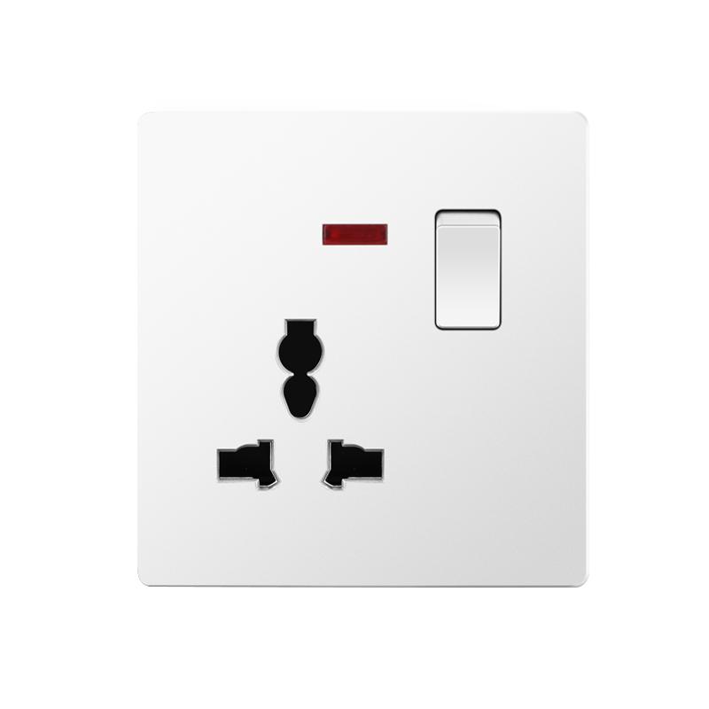 FALIANG 13A 2 Outlets AC 250V PC Material Multi Socket British Standard Modern White Color Luxury Multi-function Sockets