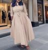 2025 Spring Fashion: Plus Size African Swing Dress with Lace-up Waist