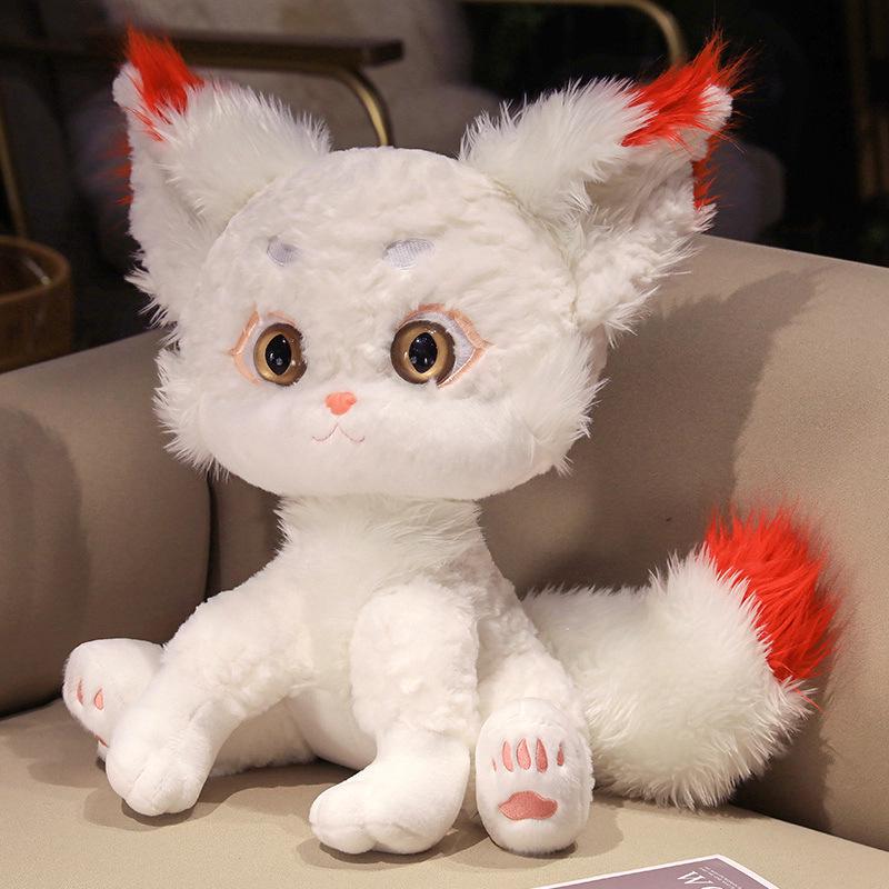 

Cute Snow Fox Plush Toy - Adorable Hug Pillow & Birthday Gift for Kids 35cm (0.4kg)