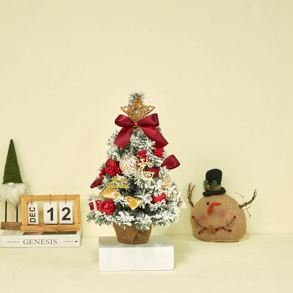 Compact 0.6m Christmas Tree Decoration Set for Home & Desktop