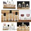 Elegant Refillable Transparent Perfume Bottle with Press-Top for Home Cosmetics