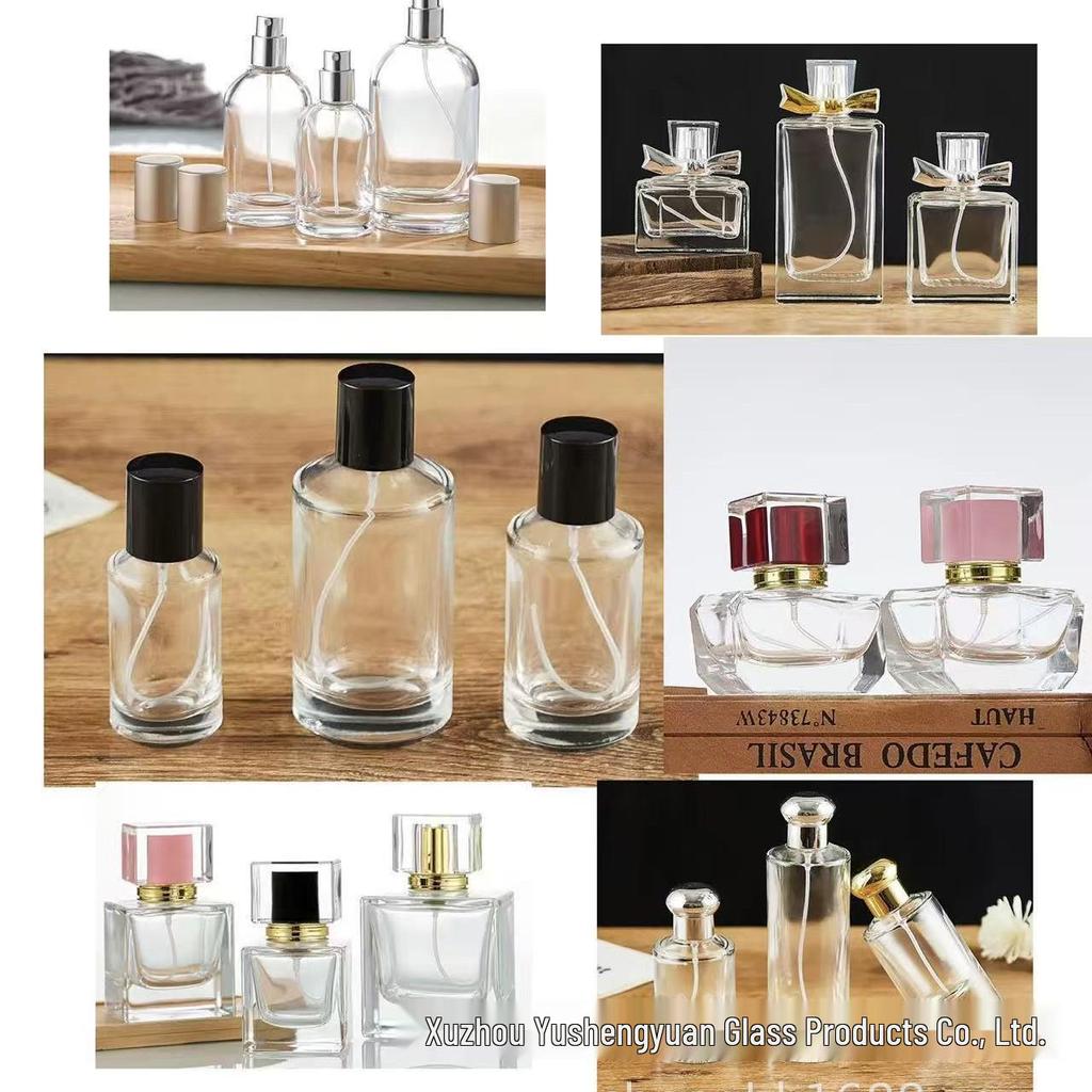 Elegant Refillable Transparent Perfume Bottle with Press-Top for Home Cosmetics