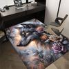 1pc Wolf Roses Themed Rug for Home Decor, Non-slip Office Carpet, Chair Mat, Outdoor Mat, Christmas and Halloween Gifts-0731127